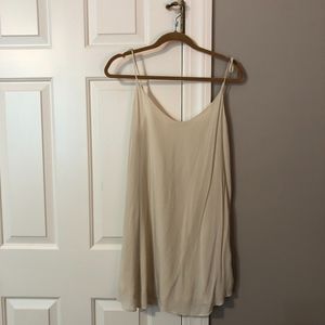 Novella Royale Cream Shift Dress with Tie Shoulder